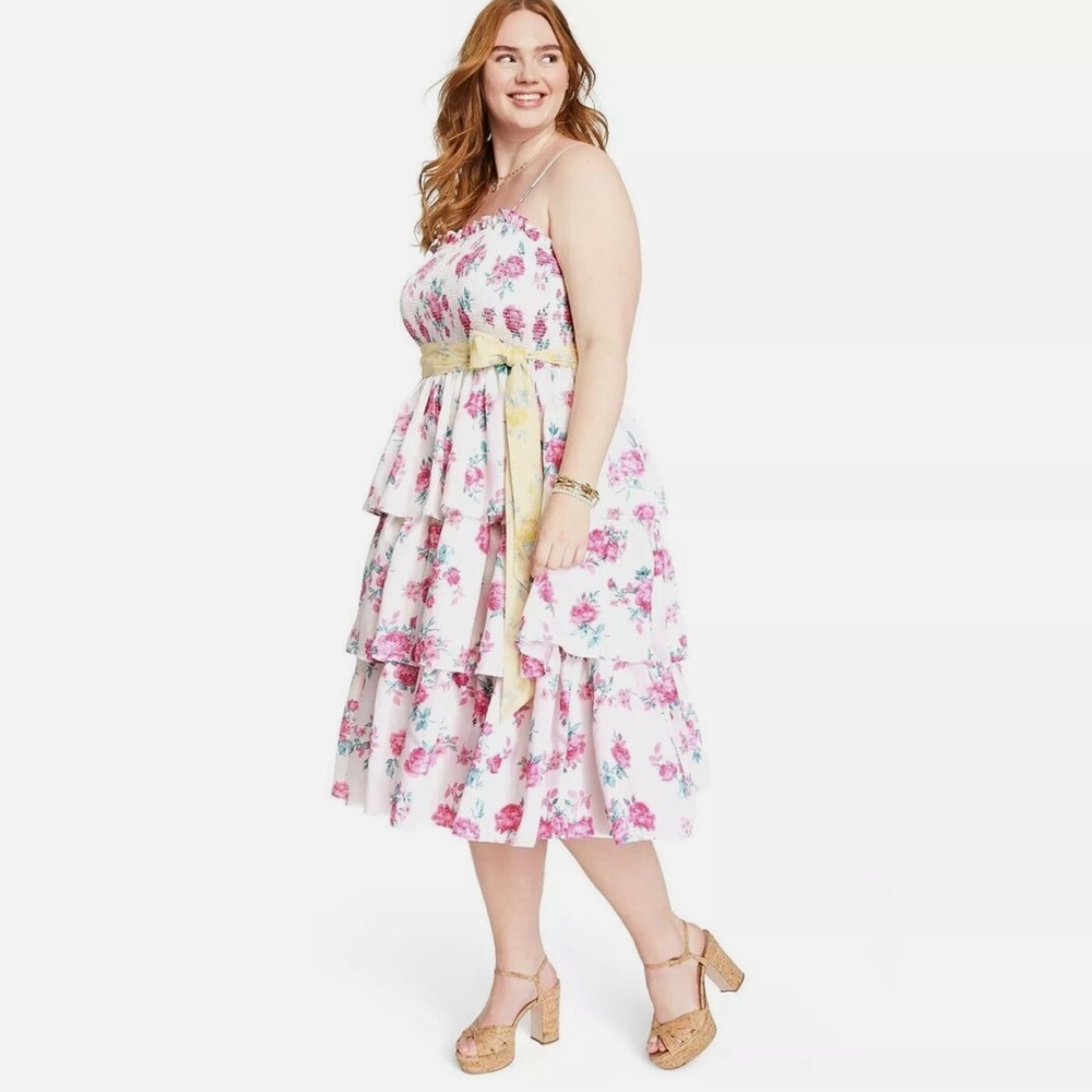 LoveShackFancy x TARGET Sz 2X Elise dress Tiered Dress Floral - Picture 9 of 16
